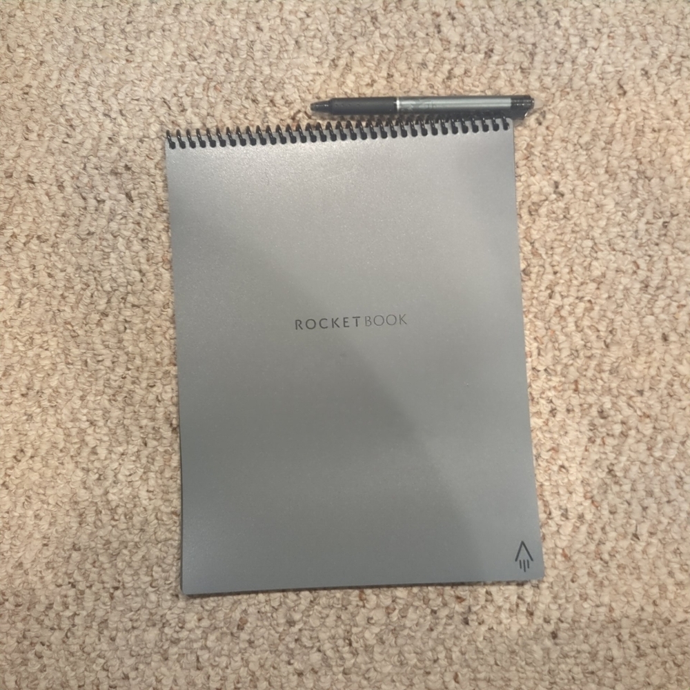 Rocketbook Gray Reusable Notebook with Pen